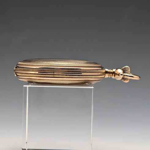 1913年 米国アンティーク エルジン 懐中時計 金張りハンターケース 動作良好